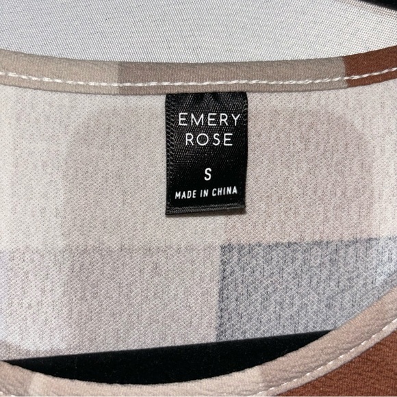 Emery Rose Multi Square Pattern Short Sleeve Dress Size S - Picture 5 of 6